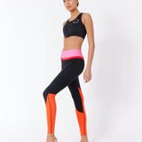 june - tights - black / cherry tomato