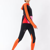 june - tights - black / cherry tomato