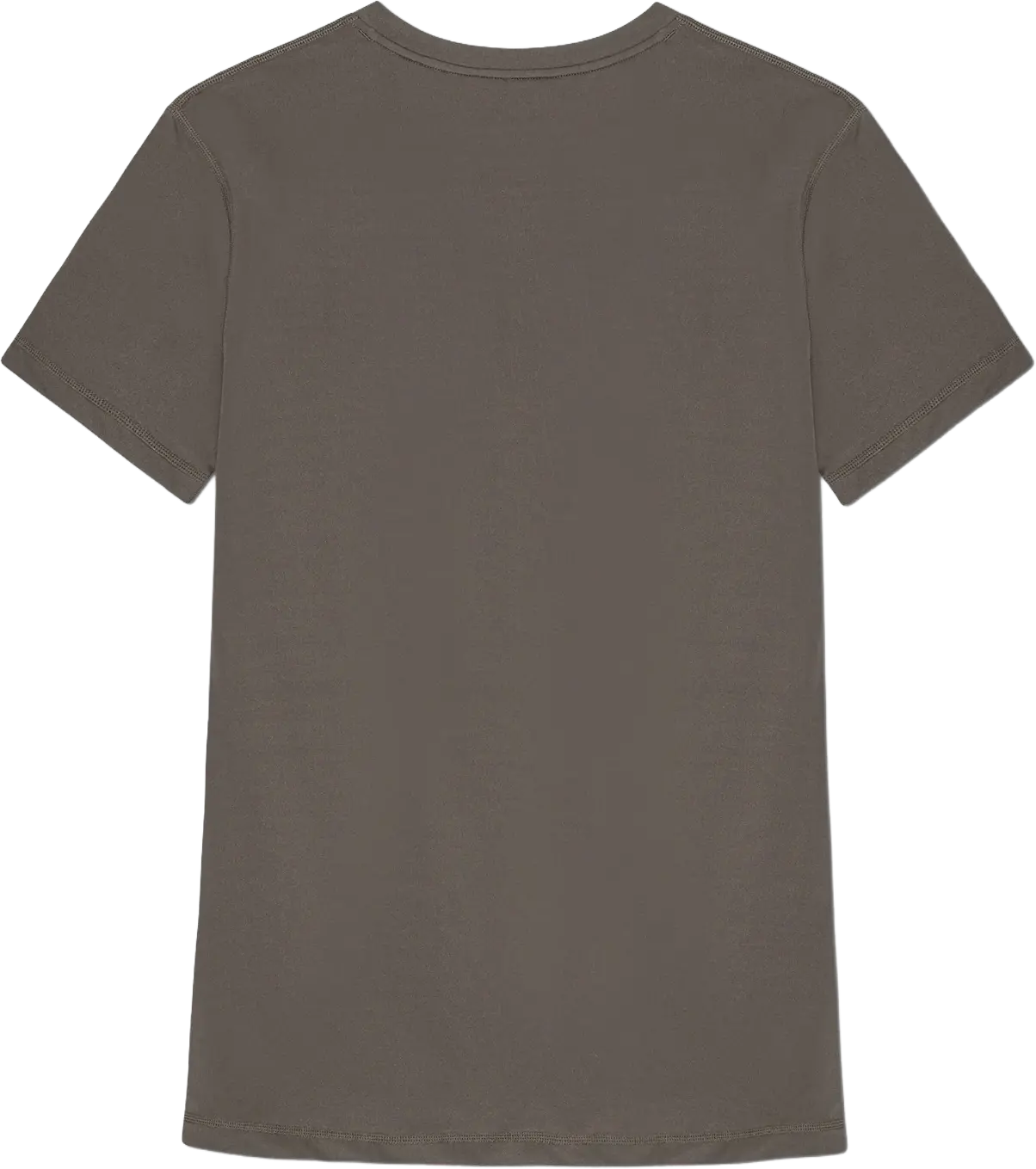 Ryggen af re do® Active T-shirt i Ash Brown, modellen Alma