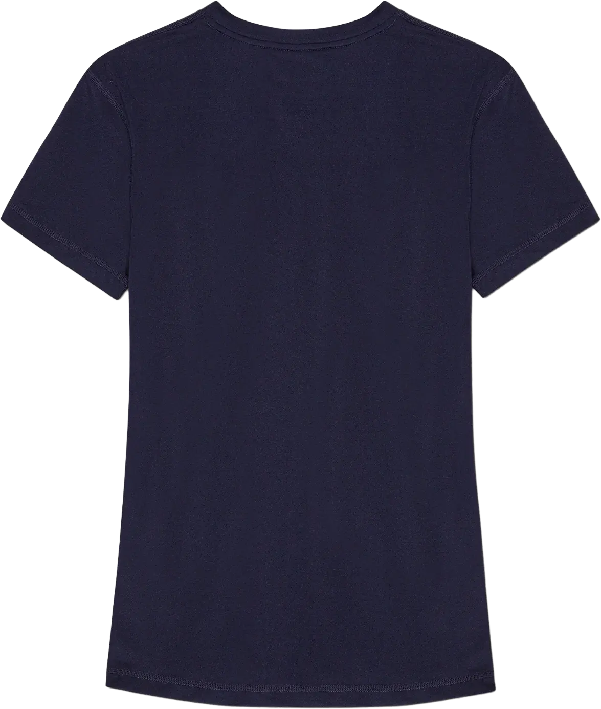 Ryggen af re do® Active T-shirt i Navy Blue, modellen Alma