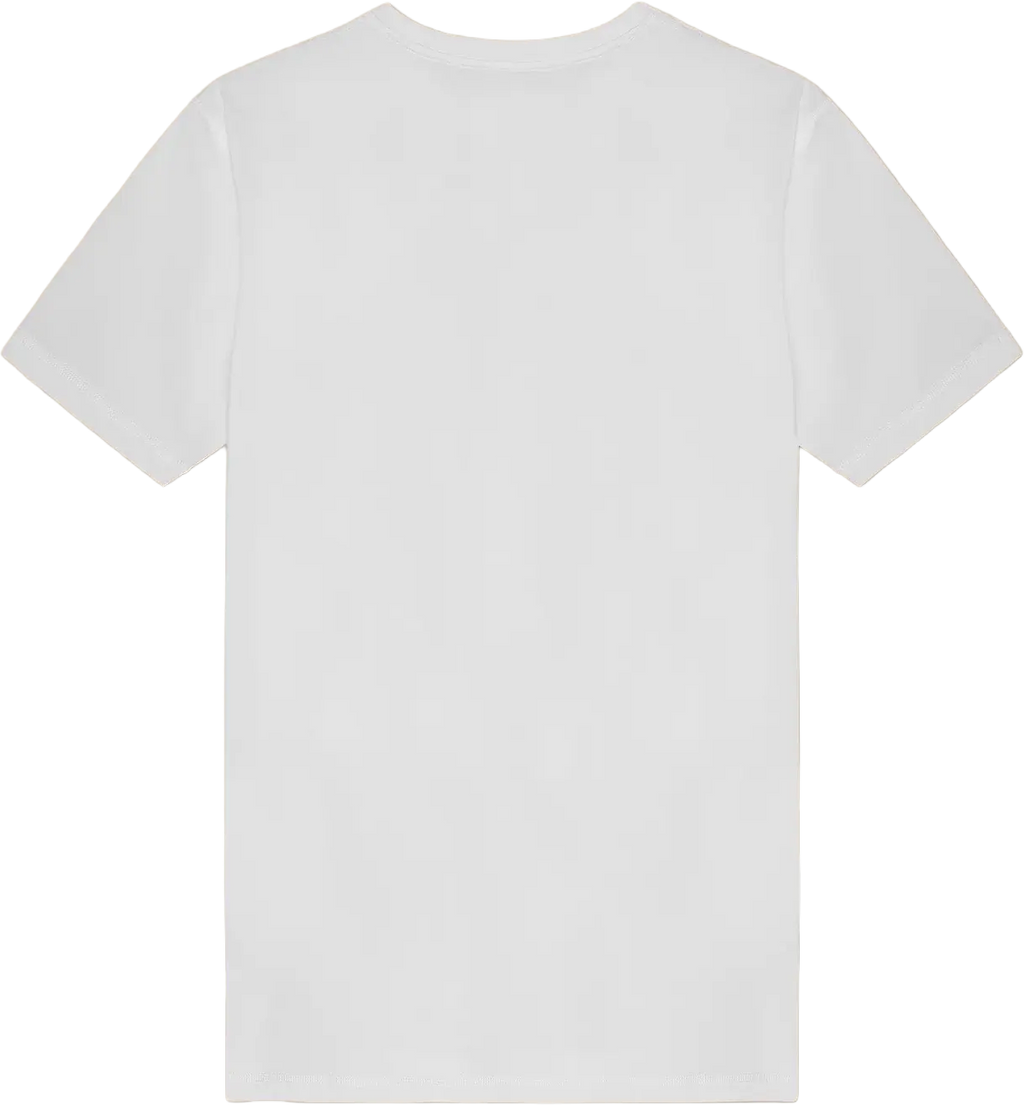 Ryggen af re do® Active T-shirt i hvid, modellen Anton. #star white