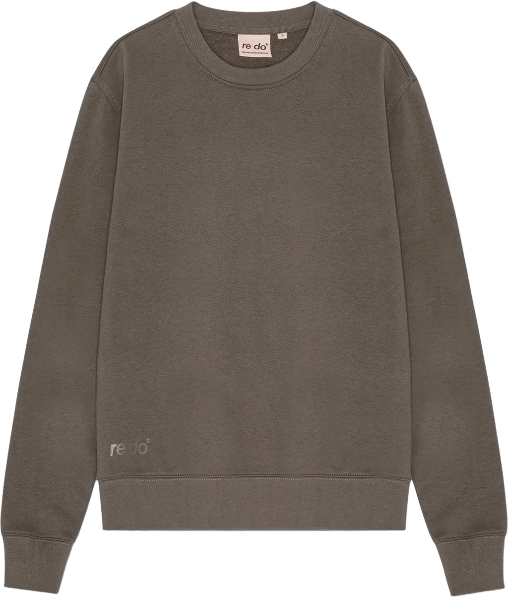 re do® Crewneck sweatshirt i Ash Brown, modellen Frida