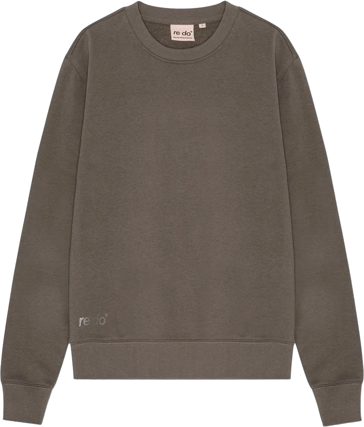 re do® Crewneck sweatshirt i Ash Brown, modellen Frida