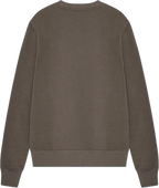 Ryggen af re do® Crewneck sweatshirt i Ash Brown, modellen Frida