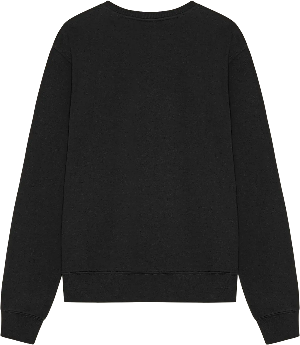 Ryggen af re do® Crewneck sweatshirt I #black, modellen Frida