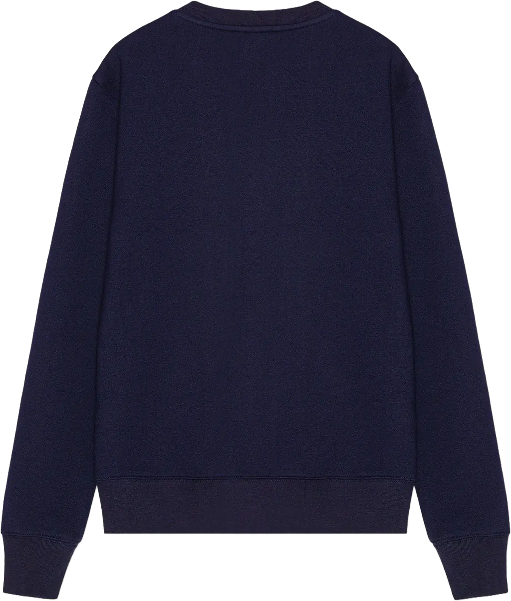 Ryggen af re do® Crewneck sweatshirt I Navy Blue, modellen Frida