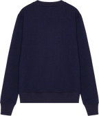 Ryggen af re do® Crewneck sweatshirt I Navy Blue, modellen Frida