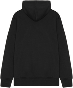 Ryggen af re do® Hoodie sweatshirt i sort, modellen Francis #black