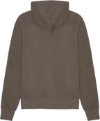Ryggen af re do® Hoodie sweatshirt I Ash Brown, modellen Fryd