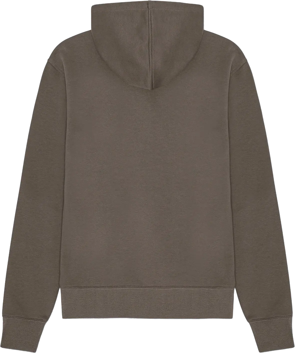 Ryggen af re do® Hoodie sweatshirt I Ash Brown, modellen Fryd