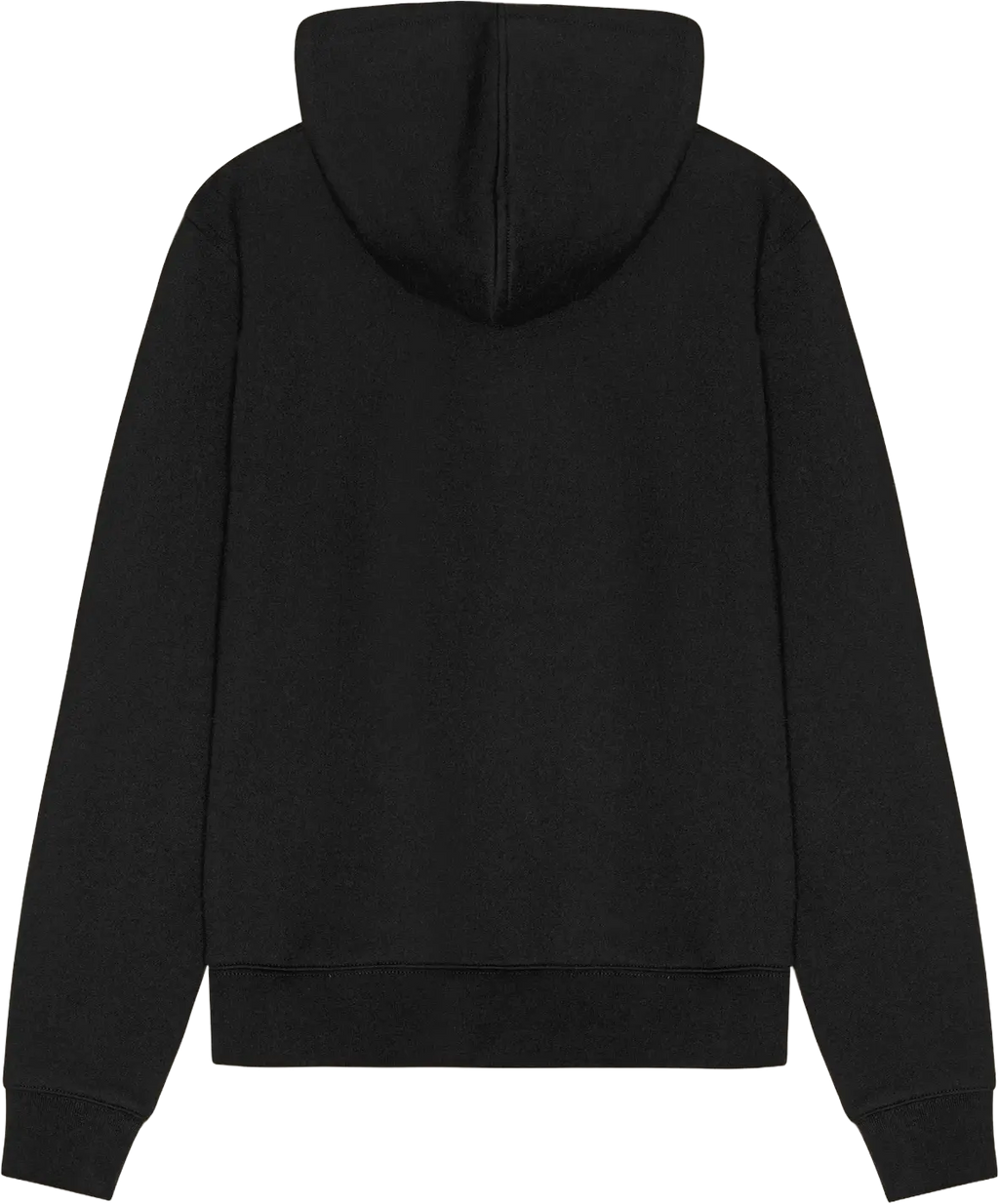 Ryggen af re do® Hoodie sweatshirt i sort, modellen Fryd