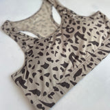 leopard - sports bra