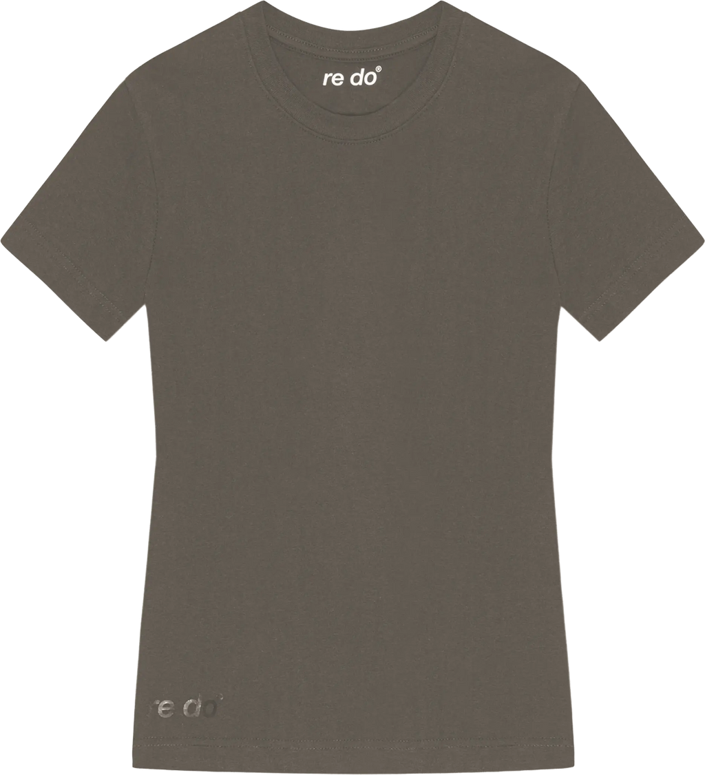 re do® Bomuld T-shirt i Ash Brown, modellen Freja