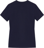 Ryggen af re do® Bomuld T-shirt i #Navy Blue, modellen Freja