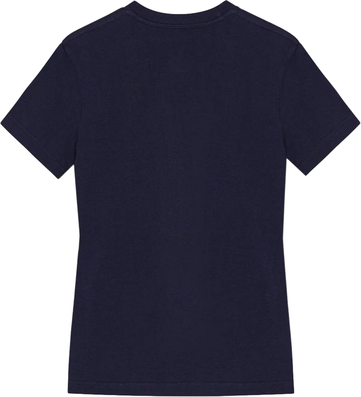 Ryggen af re do® Bomuld T-shirt i #Navy Blue, modellen Freja