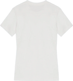 Ryggen af re do® Bomuld T-shirt i Star White, modellen Freja