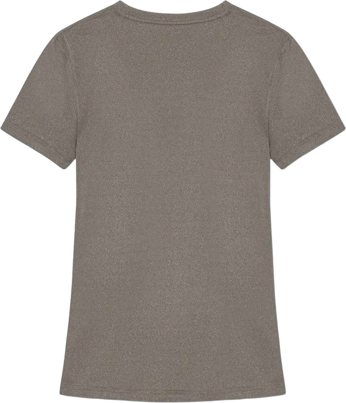 Ryggen af re do® Movement T-shirt i Ash Brown, modellen Alma