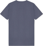 Ryggen af re do® Movement T-shirt i Thunder Blue, modellen Milo
