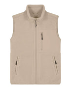Sleeveless Sherpa Jacket forfra #Beige
