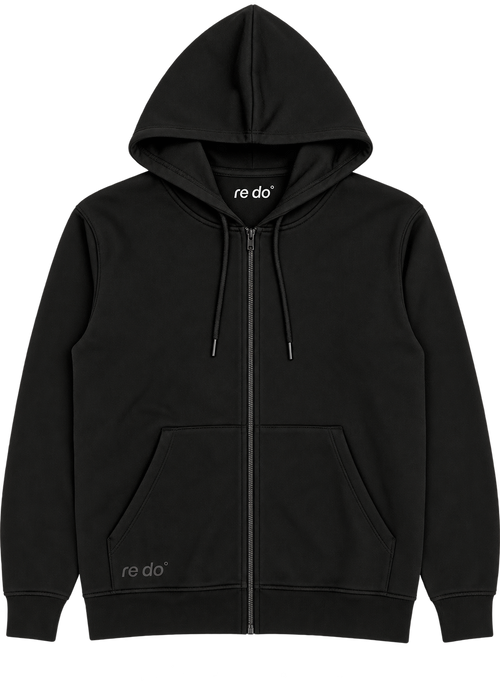 re do® Zip Hoodie (Ziggy) i black