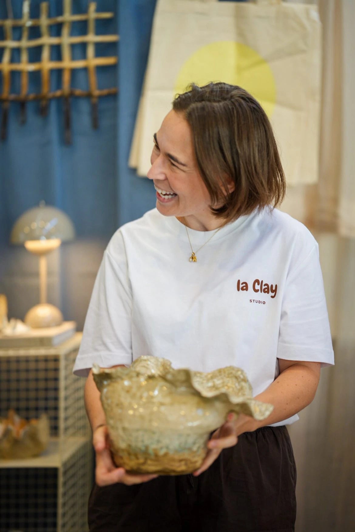 Bomuld T-shirt med tryk fra re do® i Star White, collab med La Clay