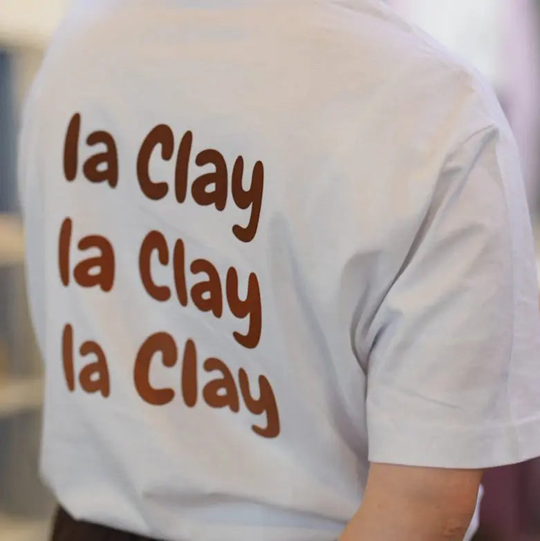 Bomuld T-shirt med tryk fra re do® i Star White, collab med La Clay